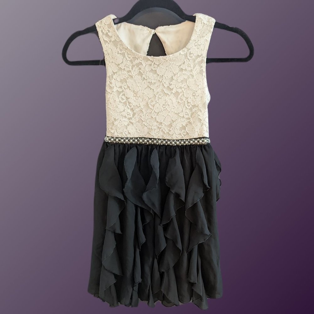 Speechless - Party Dress - Cream and Black - Girls Size 7